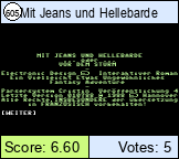 Mit Jeans und Hellebarde